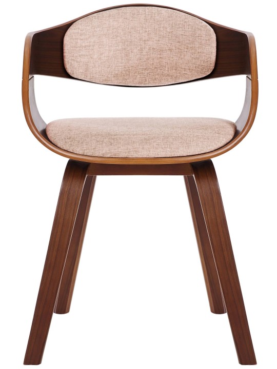 Lot de 2 chaises Kingston tissu, noyer/crème Lot de 2 chaises Kingston tissu, noyer/crème