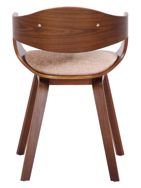 Lot de 2 chaises Kingston tissu, noyer/crème Lot de 2 chaises Kingston tissu, noyer/crème