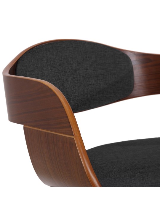 Lot de 2 chaises Kingston tissu, noyer/gris foncé Lot de 2 chaises Kingston tissu, noyer/gris foncé