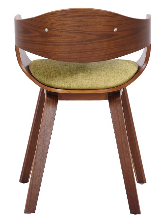 Lot de 2 chaises Kingston tissu, noyer/vert clair