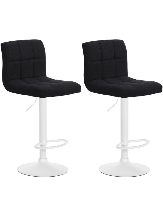 Lot de 2 tabourets de bar Calma tissu, noir Lot de 2 tabourets de bar Calma tissu, noir