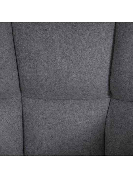 Tabouret de bar Damaso B feutre avec structure à 4 pieds, gris