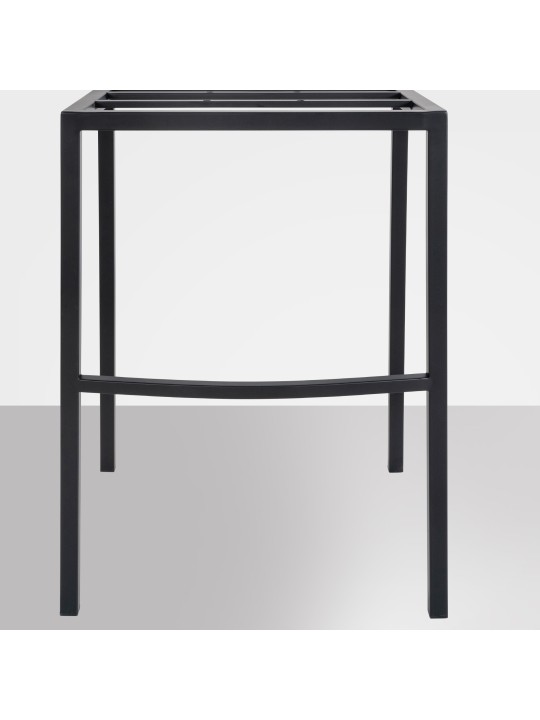 Tabouret de bar Damaso B feutre avec structure à 4 pieds, gris