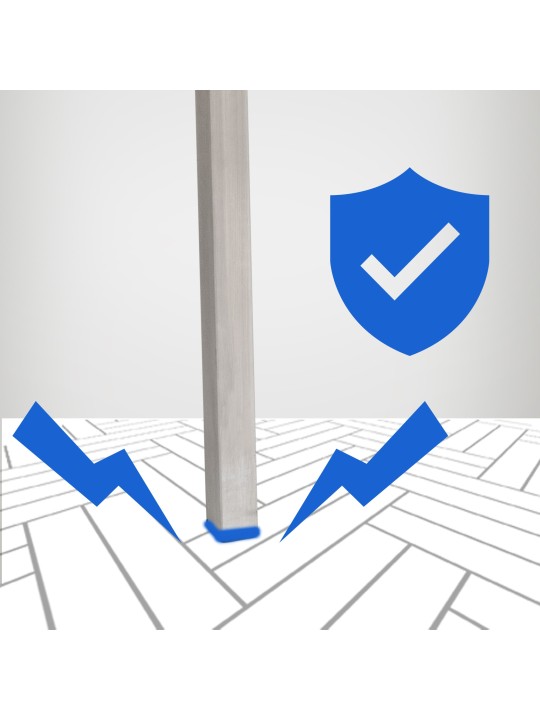 Tabouret de bar Damaso E feutre avec structure à 4 pieds, gris Tabouret de bar Damaso E feutre avec structure à 4 pieds, gris