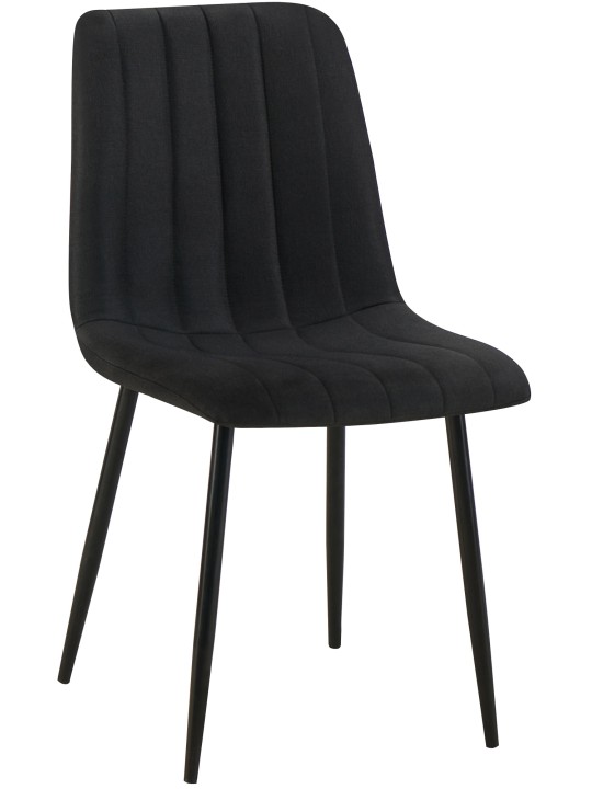 Chaise Dijon tissu, noir