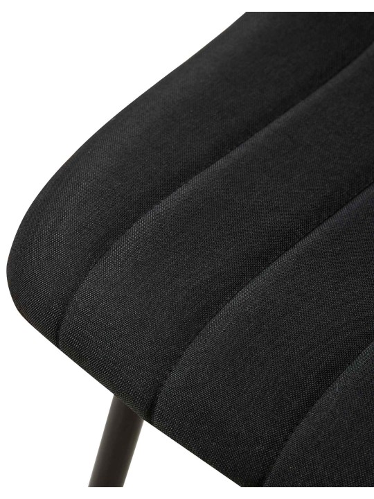 Chaise Dijon tissu, noir