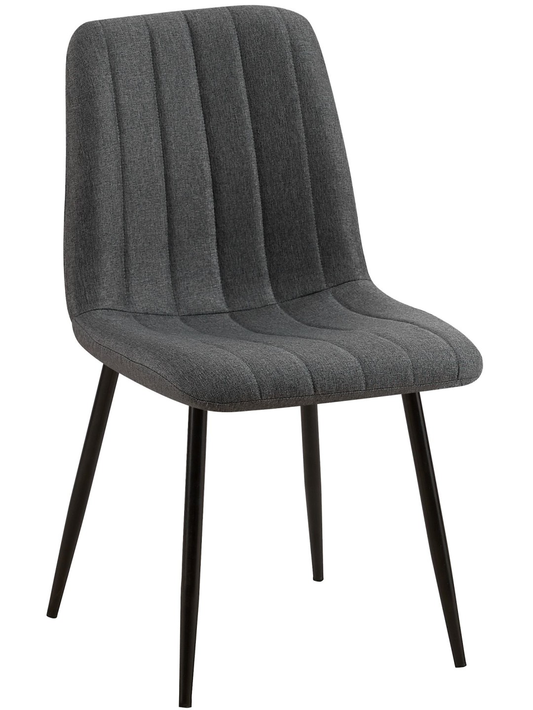 Chaise Dijon tissu, gris foncé