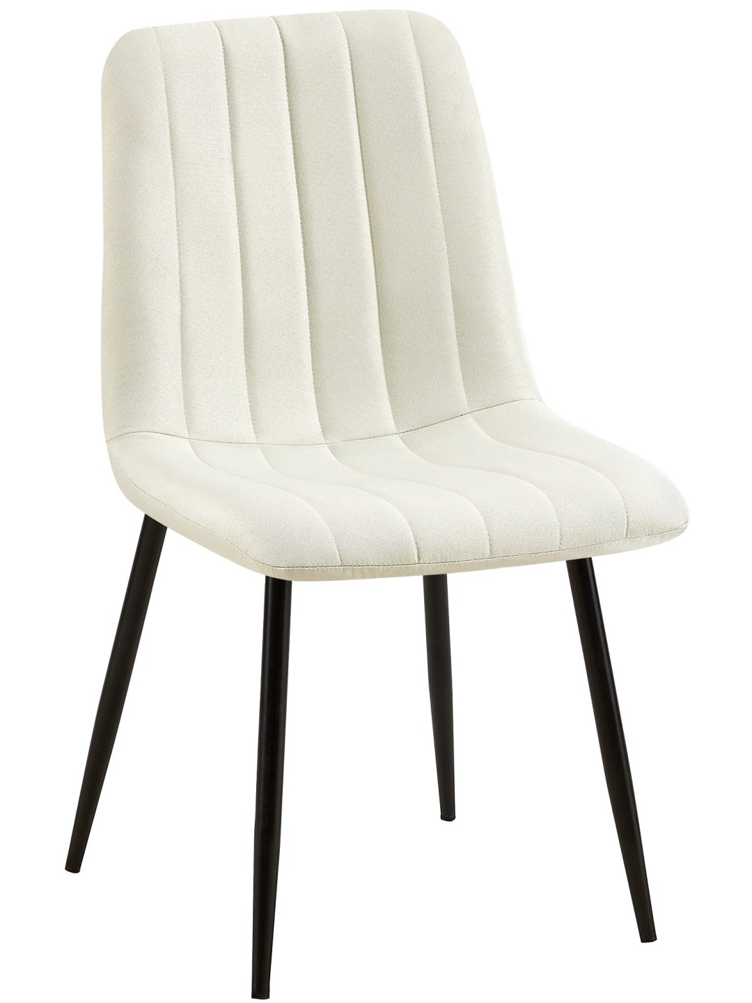 Chaise Dijon tissu, crème