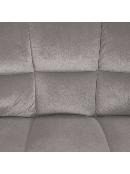 Tabouret de bar Damaso B velours, gris