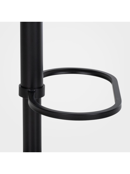 Tabouret de bar Damaso B velours, gris