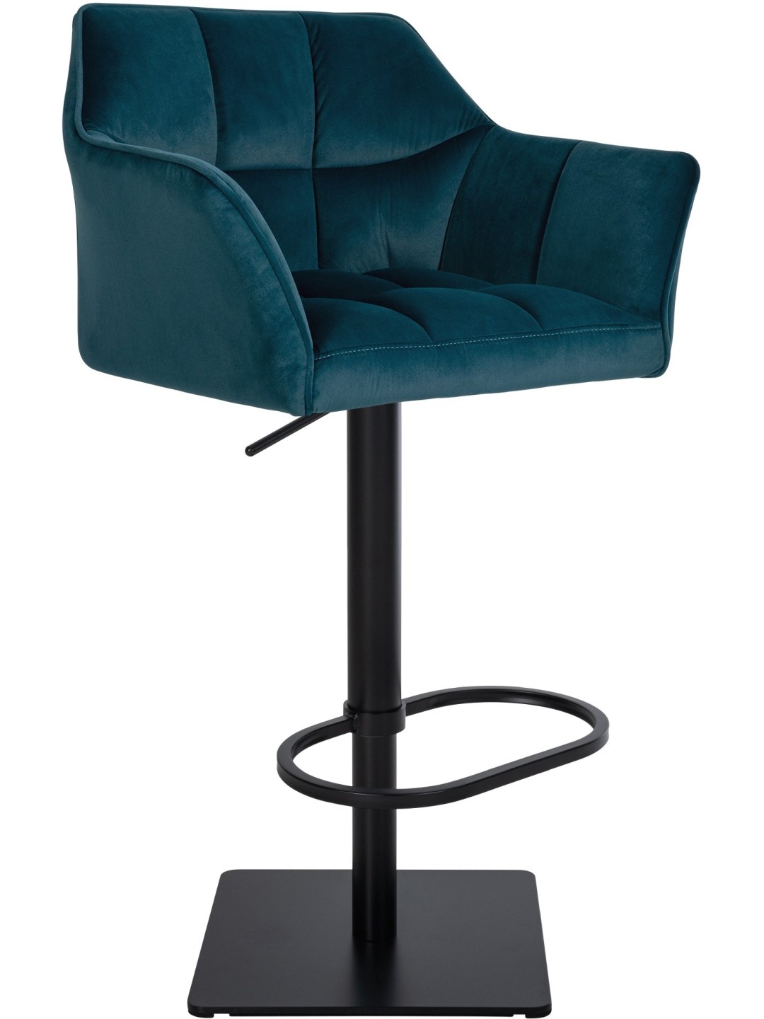 Tabouret de bar Damaso B velours, vert