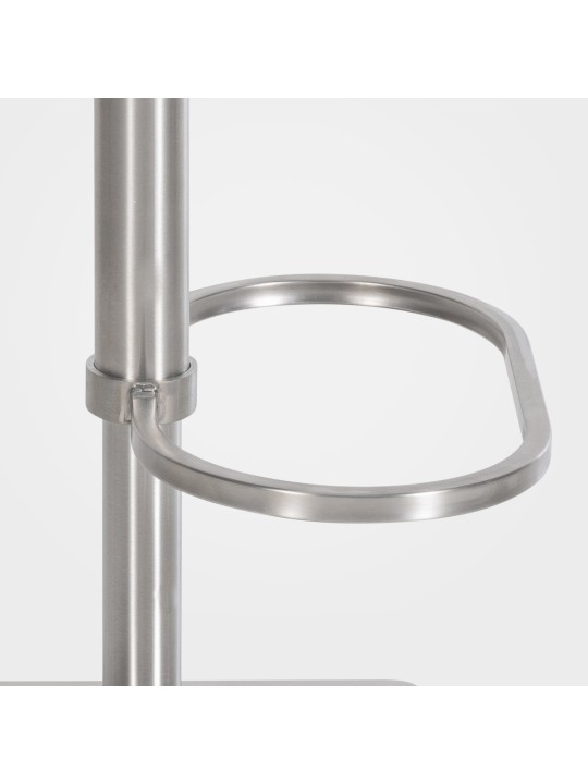 Tabouret de bar Damaso E velours, gris