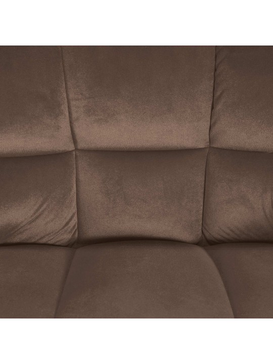 Tabouret de bar Damaso E velours, brun Tabouret de bar Damaso E velours, brun