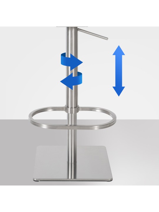 Tabouret de bar Damaso E velours, brun Tabouret de bar Damaso E velours, brun