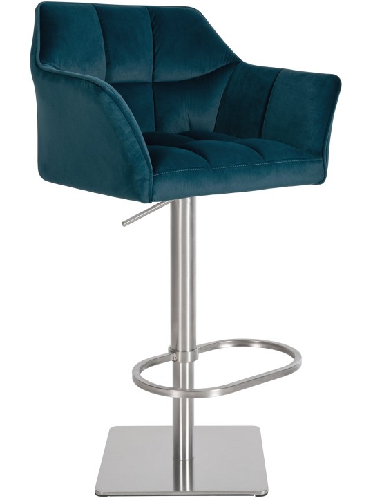 Tabouret de bar Damaso E velours, vert
