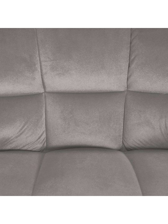 Tabouret de bar Damaso W velours, gris