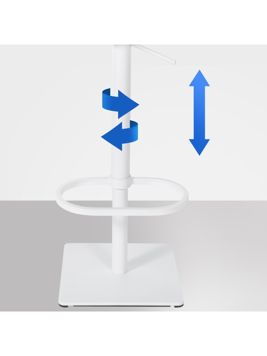 Tabouret de bar Damaso W velours, gris