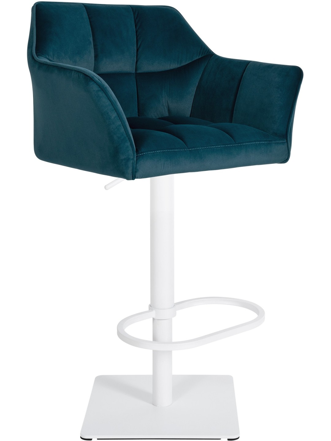 Tabouret de bar Damaso W velours, vert