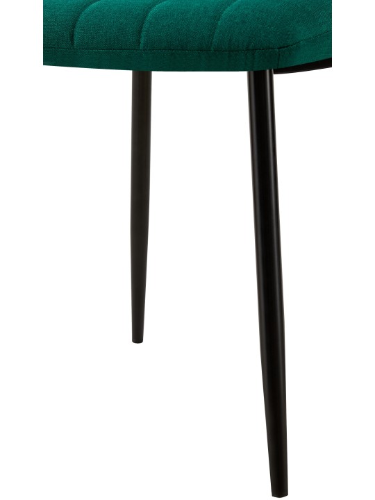 Chaise Dijon tissu, vert foncé