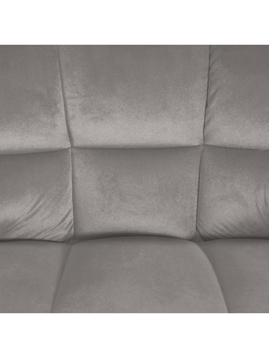 Tabouret de bar Damaso B velours avec structure 4 pieds, gris Tabouret de bar Damaso B velours avec structure 4 pieds, gris