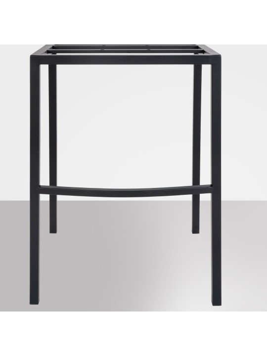 Tabouret de bar Damaso B velours avec structure 4 pieds, gris Tabouret de bar Damaso B velours avec structure 4 pieds, gris