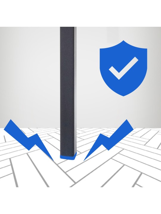 Tabouret de bar Damaso B velours avec structure 4 pieds, gris Tabouret de bar Damaso B velours avec structure 4 pieds, gris