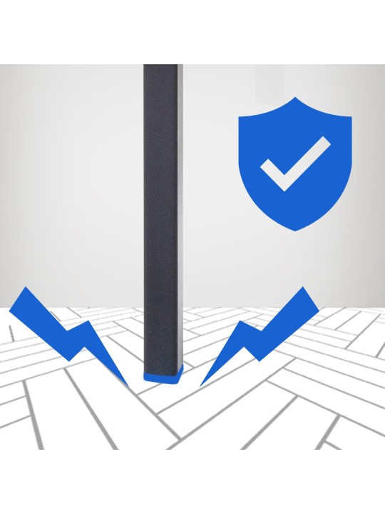 Tabouret de bar Damaso B velours avec structure 4 pieds, brun