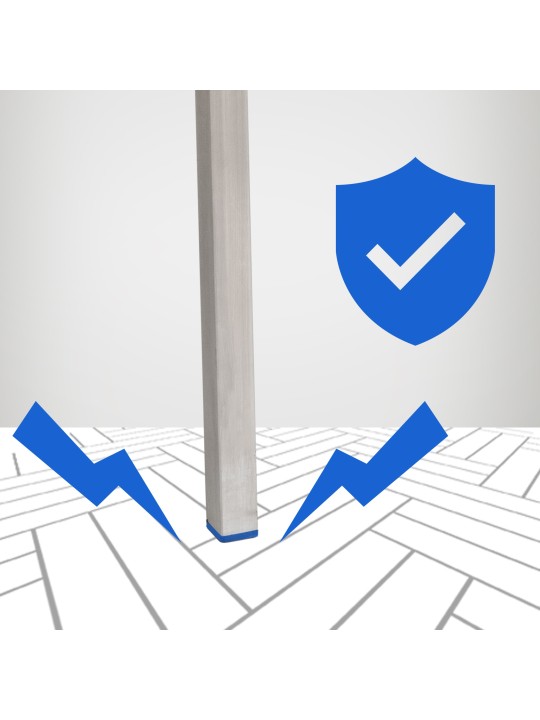 Tabouret de bar Damaso E velours avec structure 4 pieds, brun