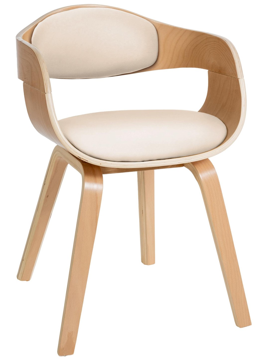 Chaise visiteur Kingston, naturel/crème