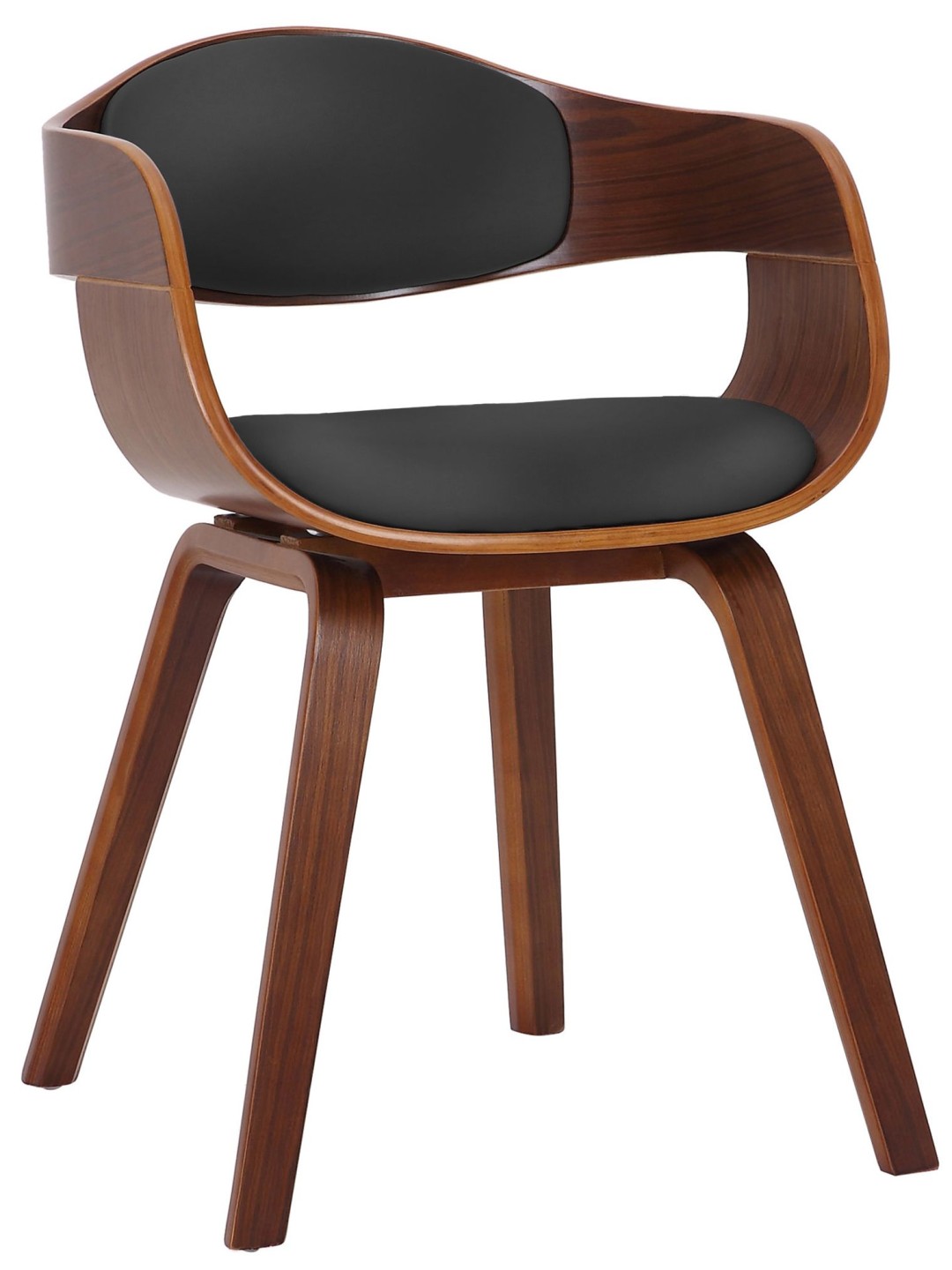 Chaise visiteur Kingston, noyer/noir