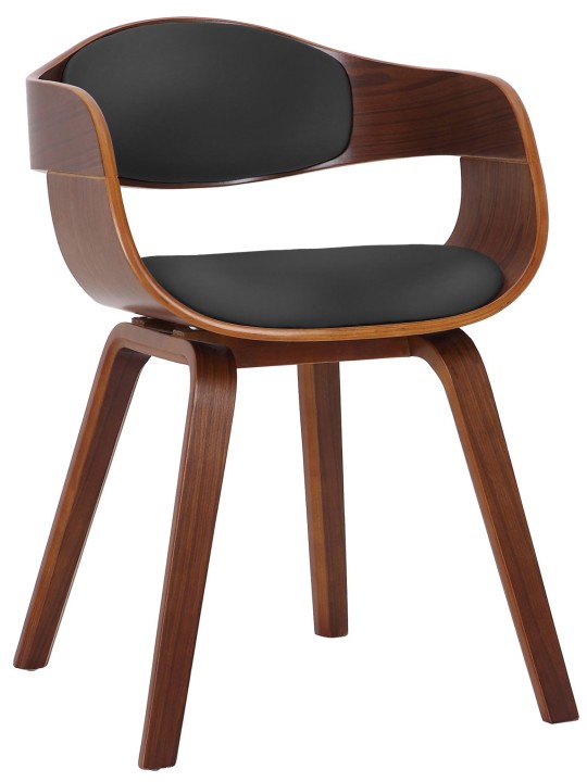 Chaise visiteur Kingston, noyer/noir Chaise visiteur Kingston, noyer/noir