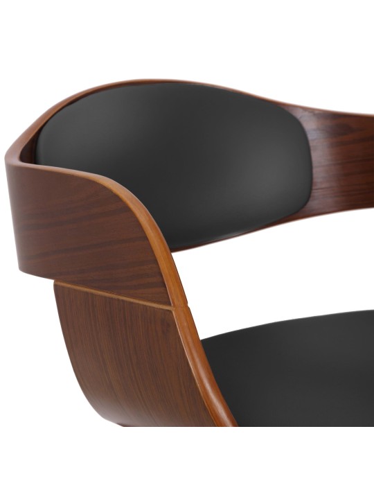 Chaise visiteur Kingston, noyer/noir Chaise visiteur Kingston, noyer/noir