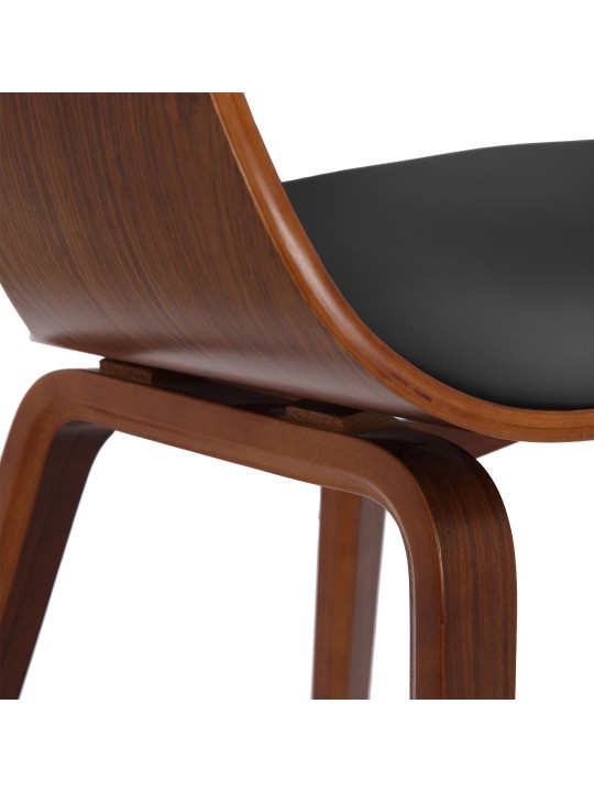 Chaise visiteur Kingston, noyer/noir Chaise visiteur Kingston, noyer/noir