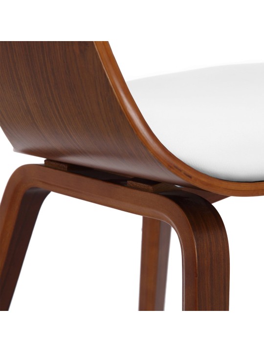 Chaise visiteur Kingston, noyer/blanc Chaise visiteur Kingston, noyer/blanc