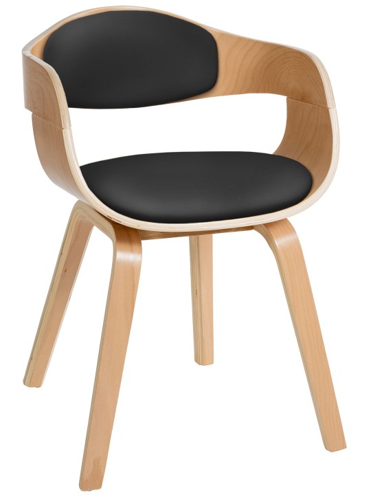 Chaise visiteur Kingston, naturel/noir Chaise visiteur Kingston, naturel/noir