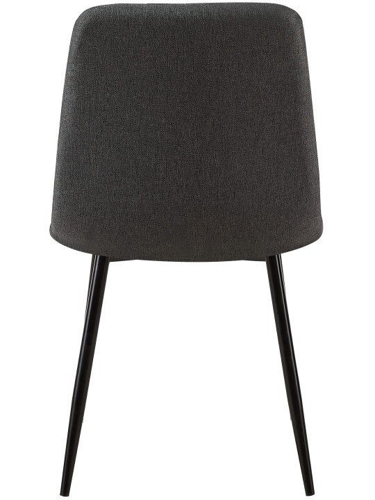 Lot de 4 chaises Dijon tissu, gris foncé