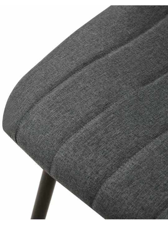 Lot de 4 chaises Dijon tissu, gris foncé