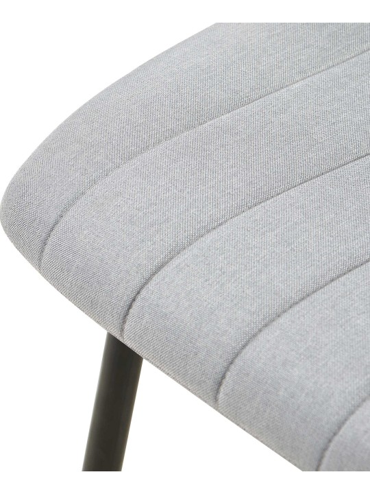 Lot de 4 chaises Dijon tissu, gris