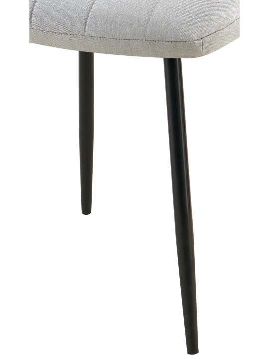 Lot de 4 chaises Dijon tissu, gris