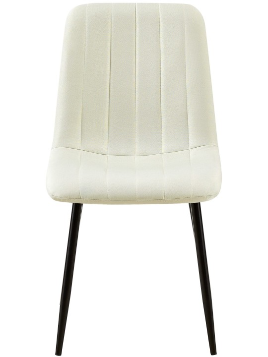 Lot de 4 chaises Dijon tissu, crème