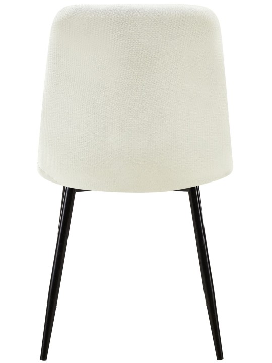 Lot de 4 chaises Dijon tissu, crème