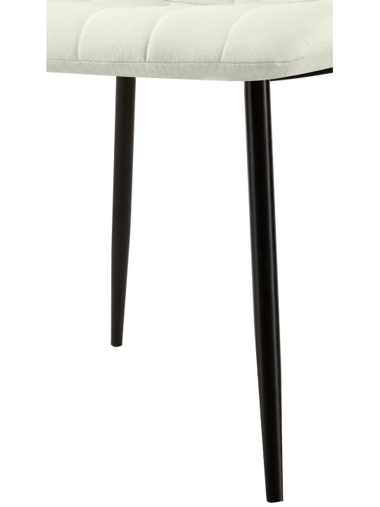 Lot de 4 chaises Dijon tissu, crème