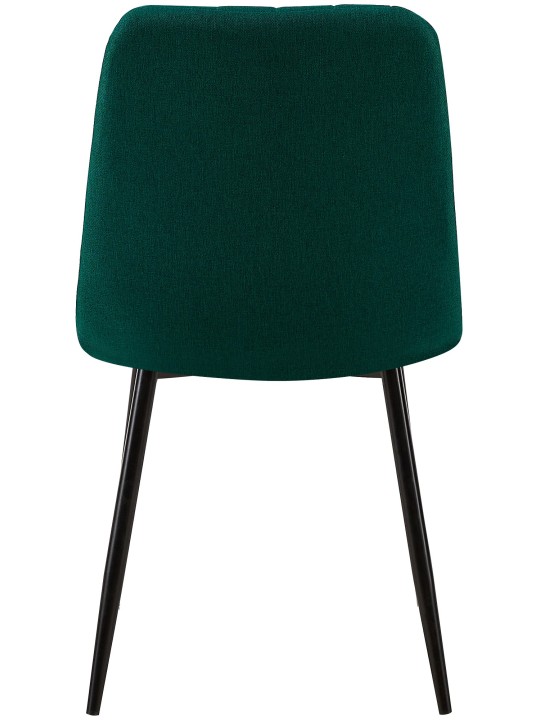 Lot de 4 chaises Dijon tissu, vert foncé