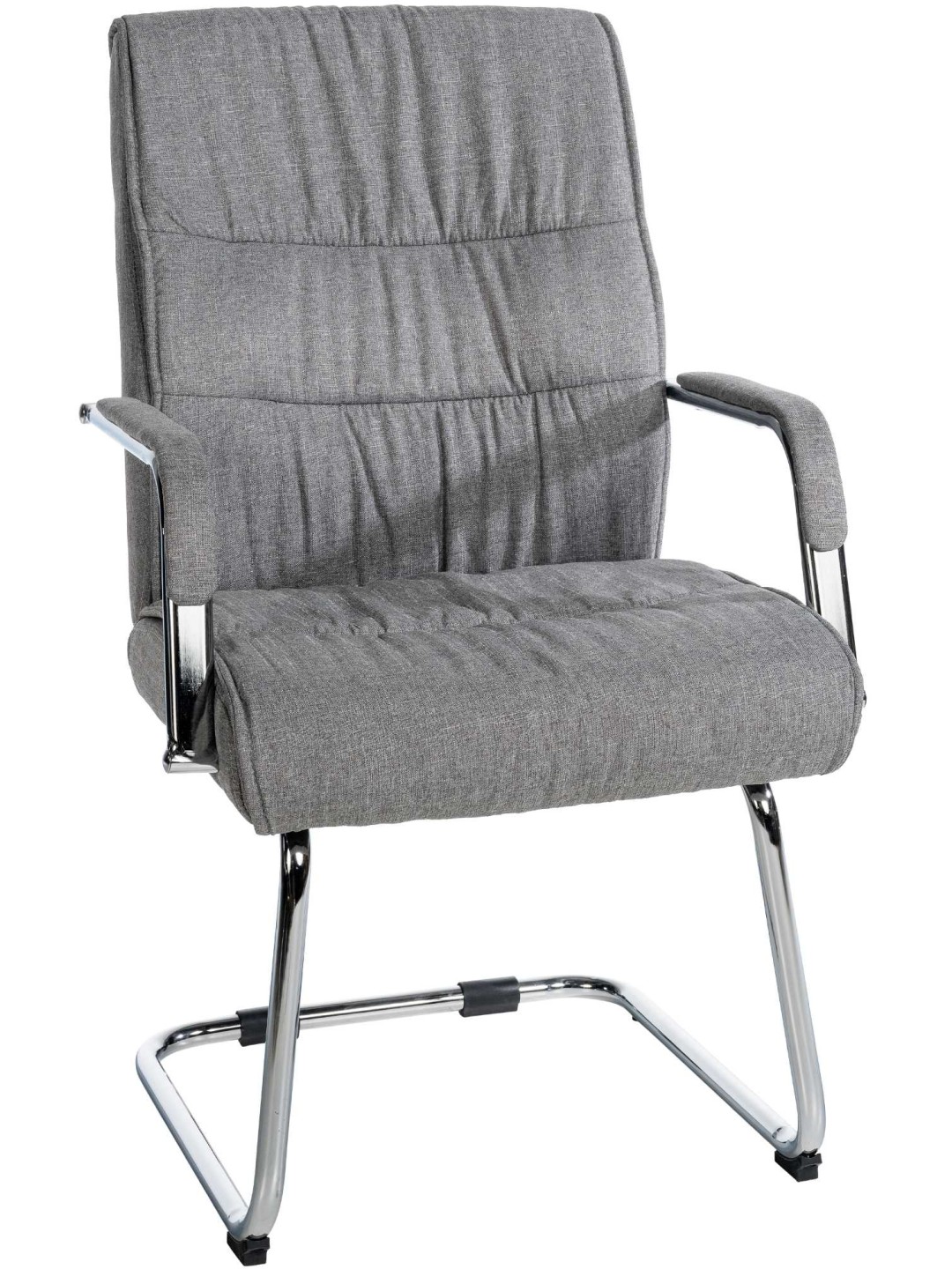 Chaise visiteur Sievert tissu, gris clair