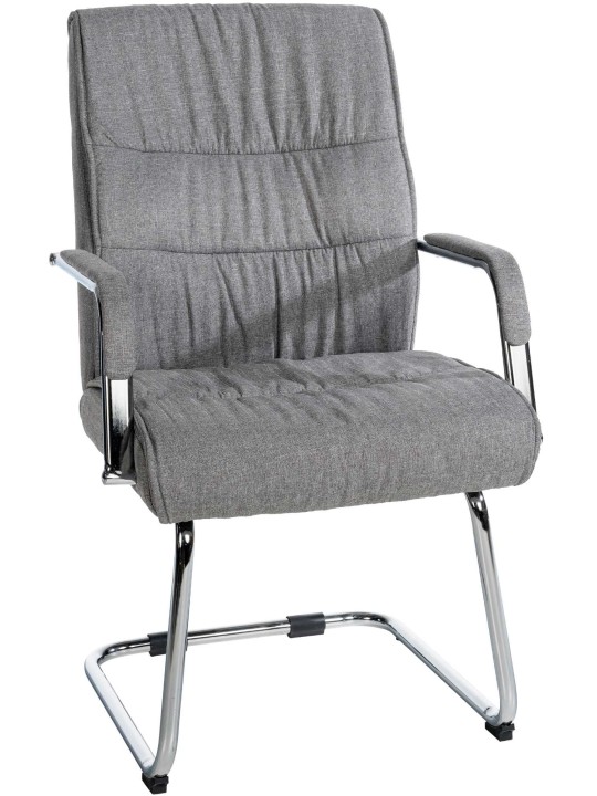 Chaise visiteur Sievert tissu, gris clair