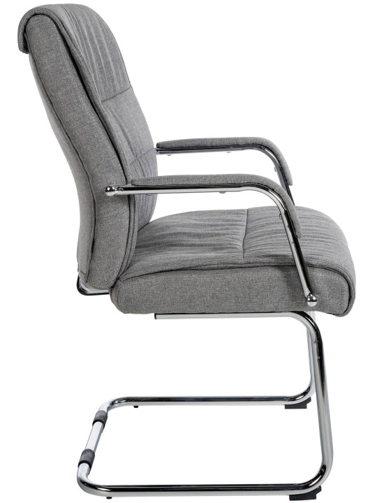 Chaise visiteur Sievert tissu, gris clair