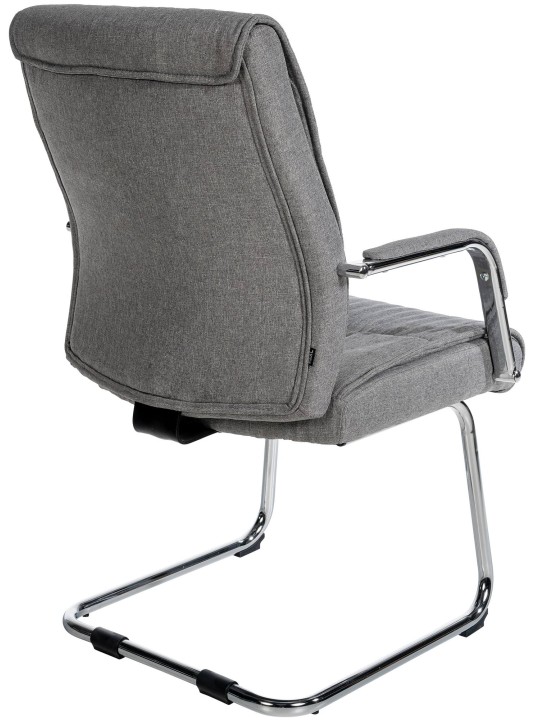 Chaise visiteur Sievert tissu, gris clair