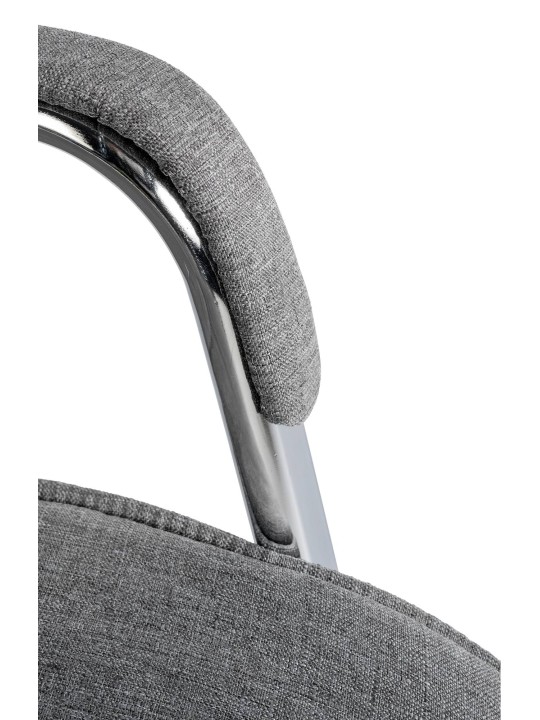 Chaise visiteur Sievert tissu, gris clair