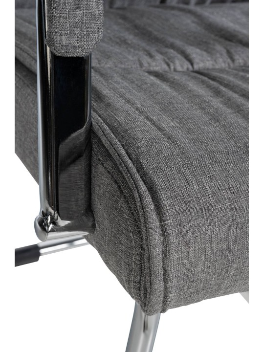 Chaise visiteur Sievert tissu, gris clair