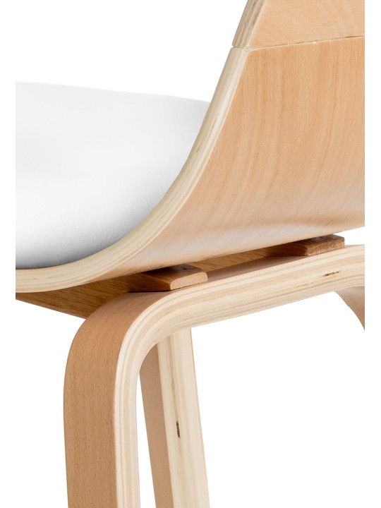 Lot de 2 chaises Kingston simili cuir, naturel/blanc Lot de 2 chaises Kingston simili cuir, naturel/blanc